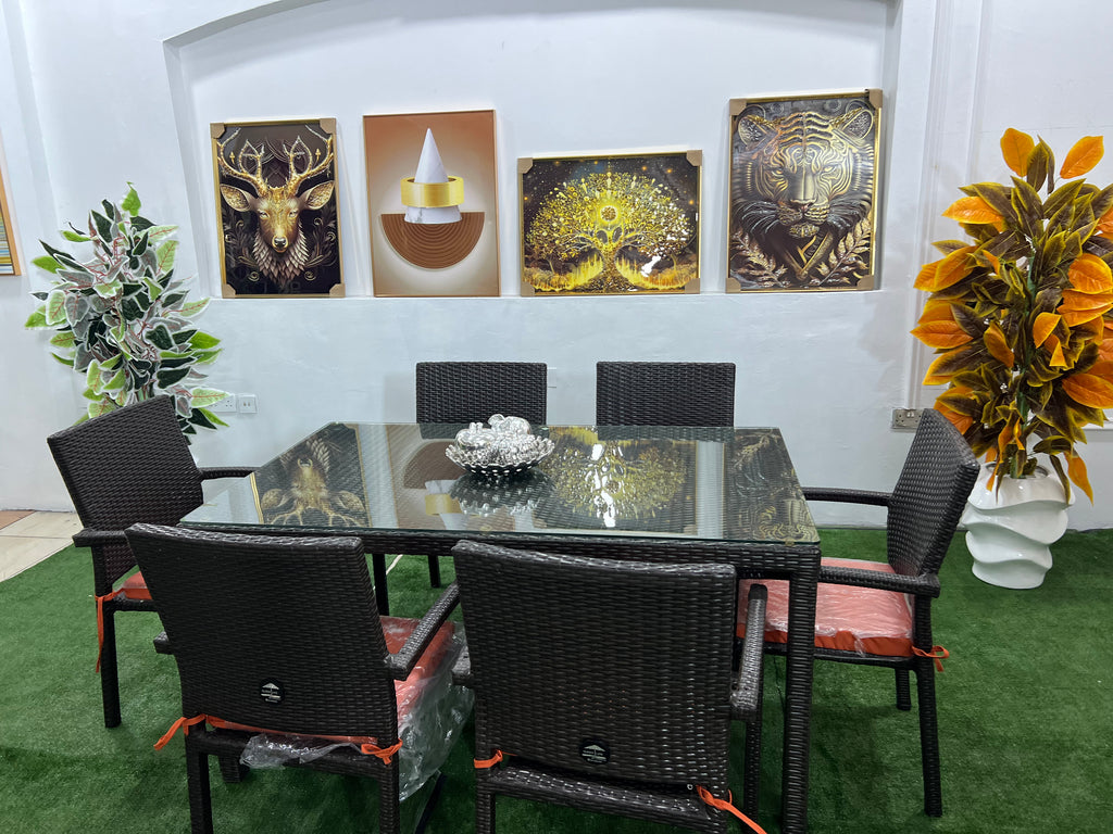 Outdoor Patio Dining Set (Glass Top Collection)