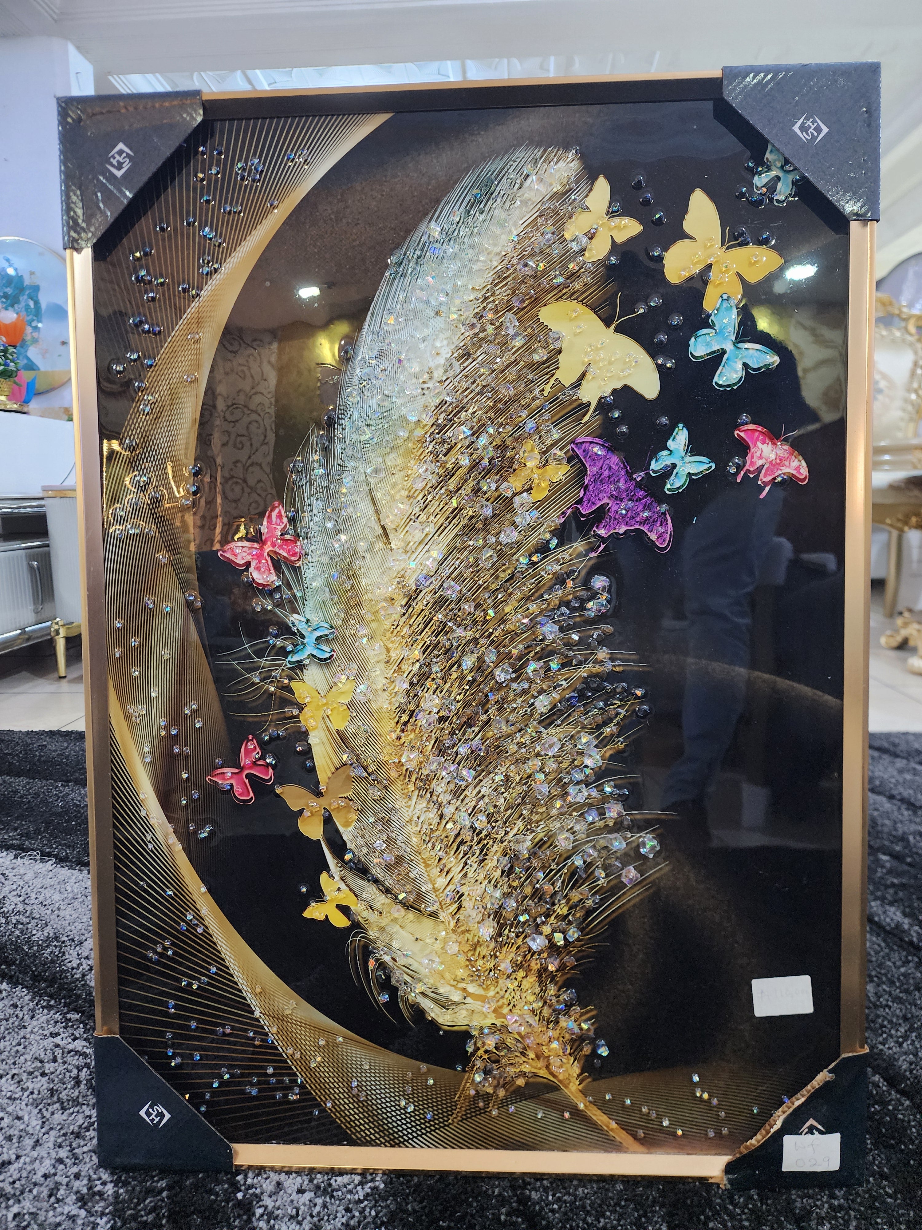 Luxury Feather Wall Art Frame