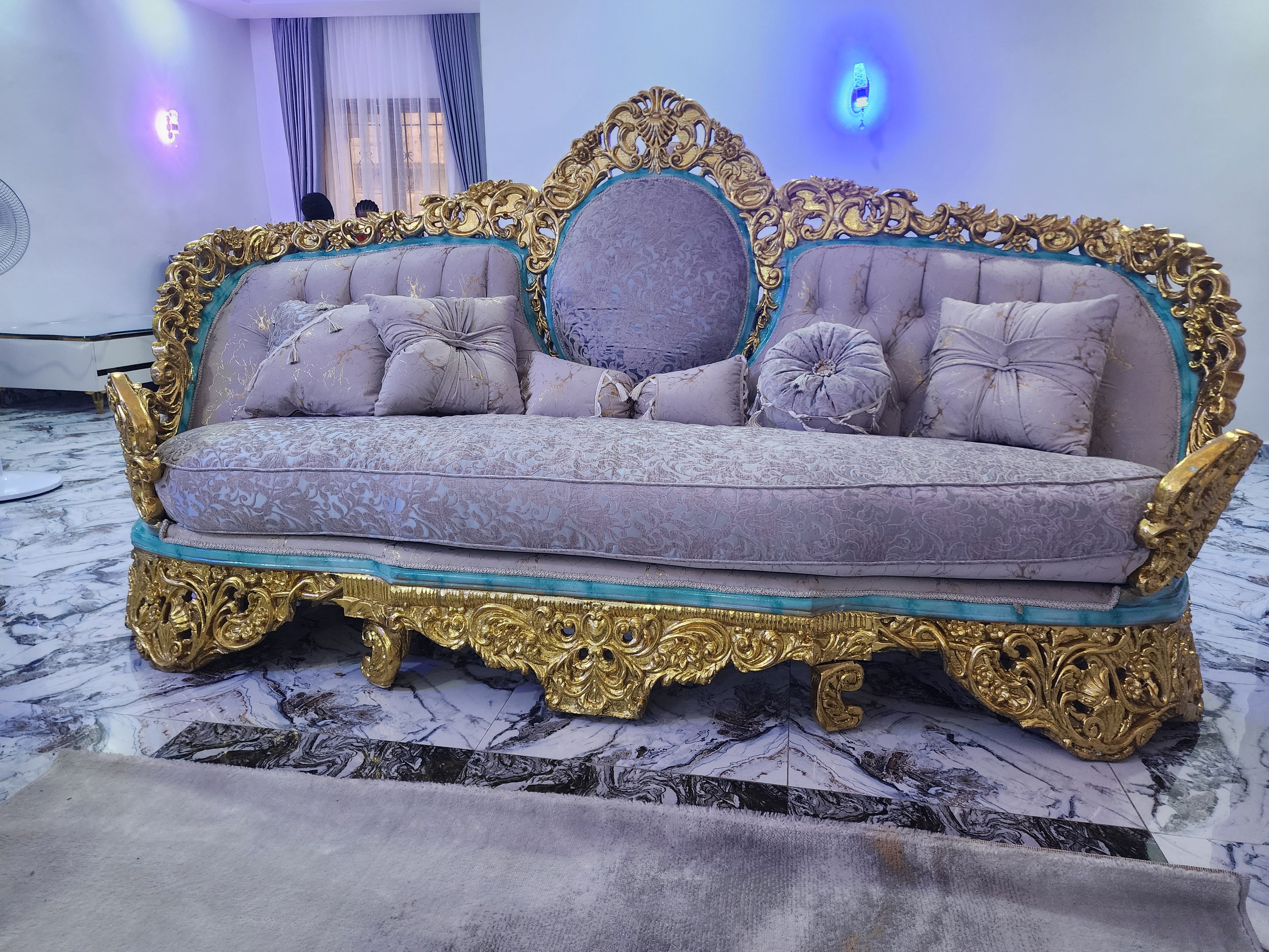 Royal Gold  & Luxury Sofa Set (Palace Edition)