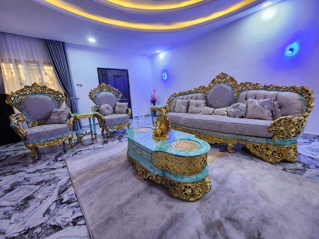 Royal Gold  & Luxury Sofa Set (Palace Edition)