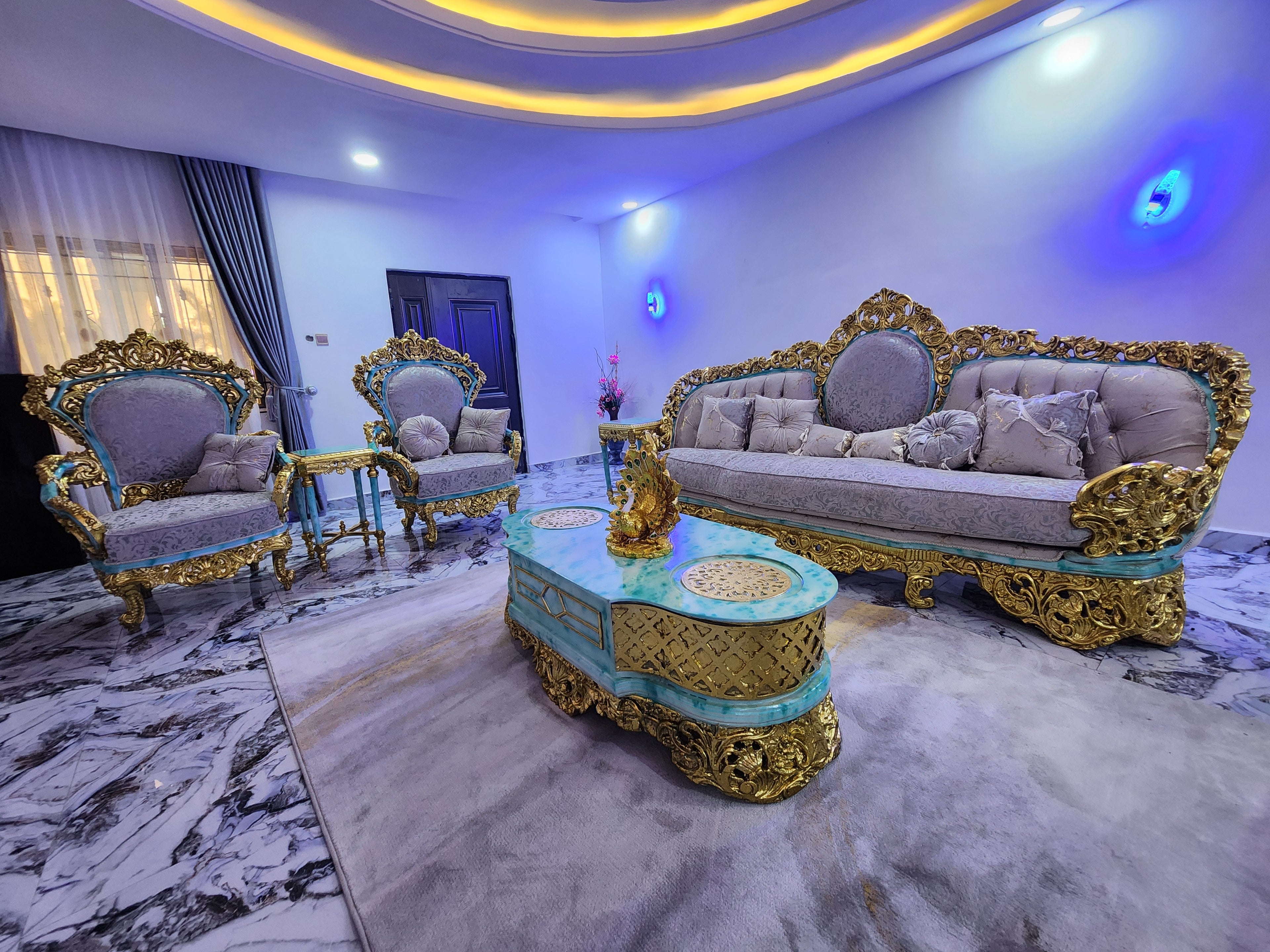 Royal Gold  & Luxury Sofa Set (Palace Edition)