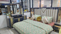 Luxury Modern Upholstered Bed Set (Gold Accent Edition)