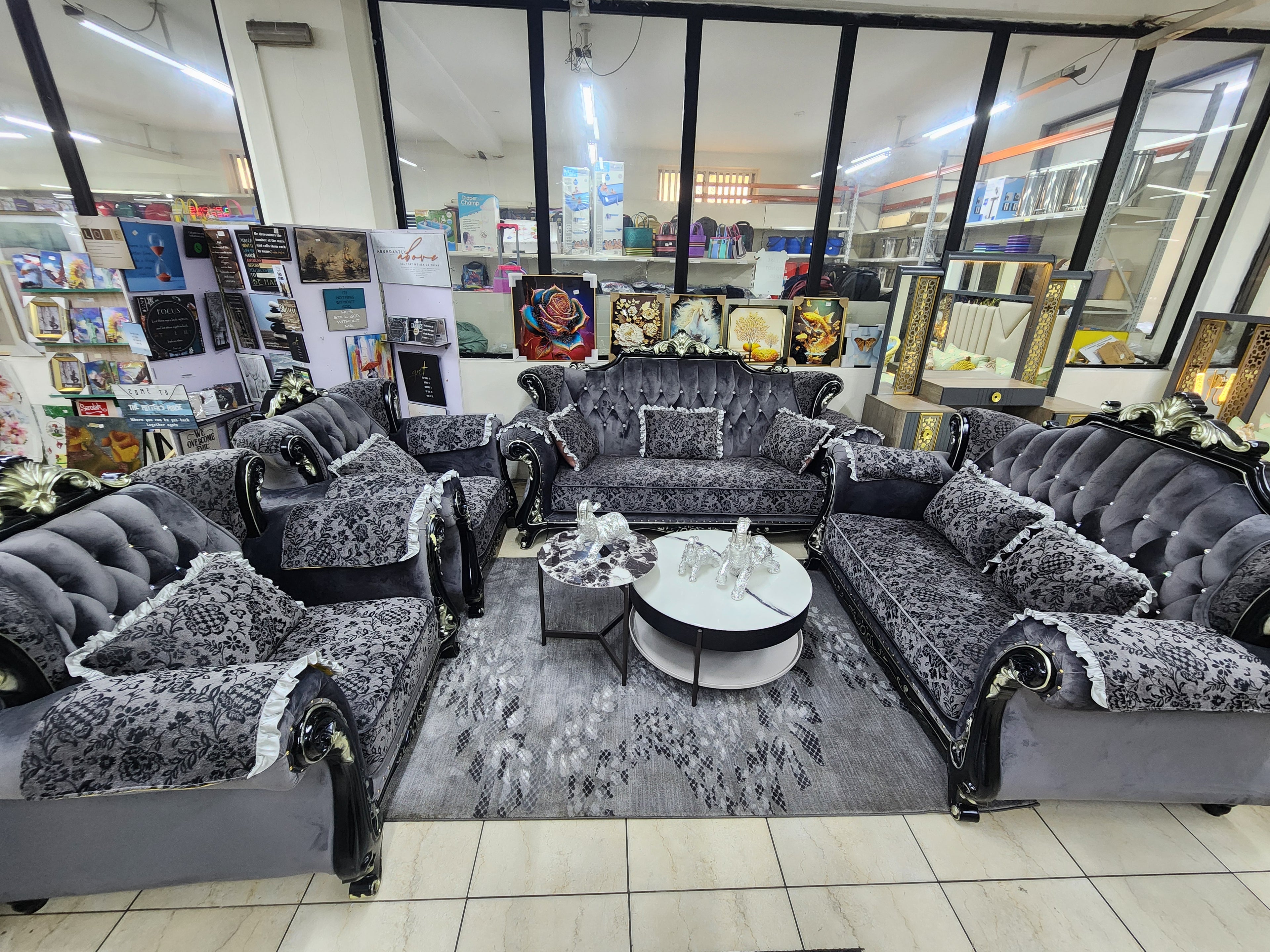 Royal Luxury Fabric Sofa Set