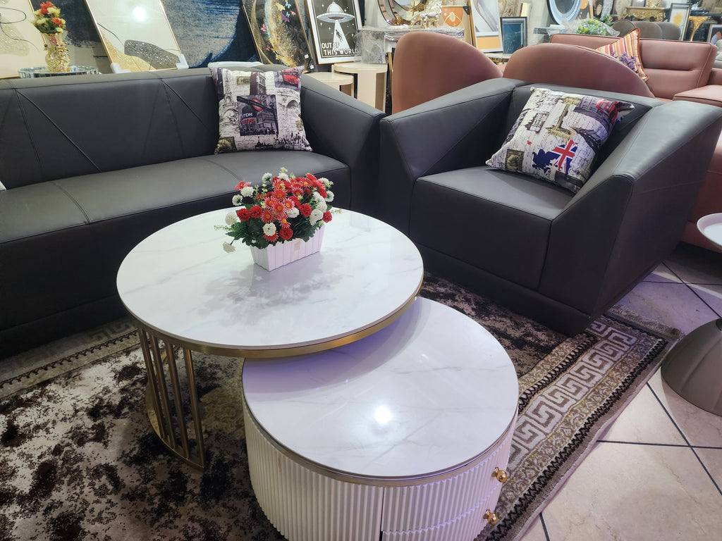 Executive Leather Sofa Set