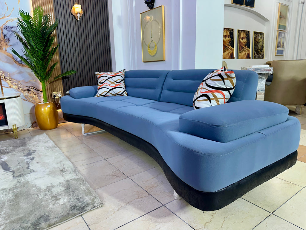 Modern Luxury Living Room Sofa Set (Marble Wall Edition)