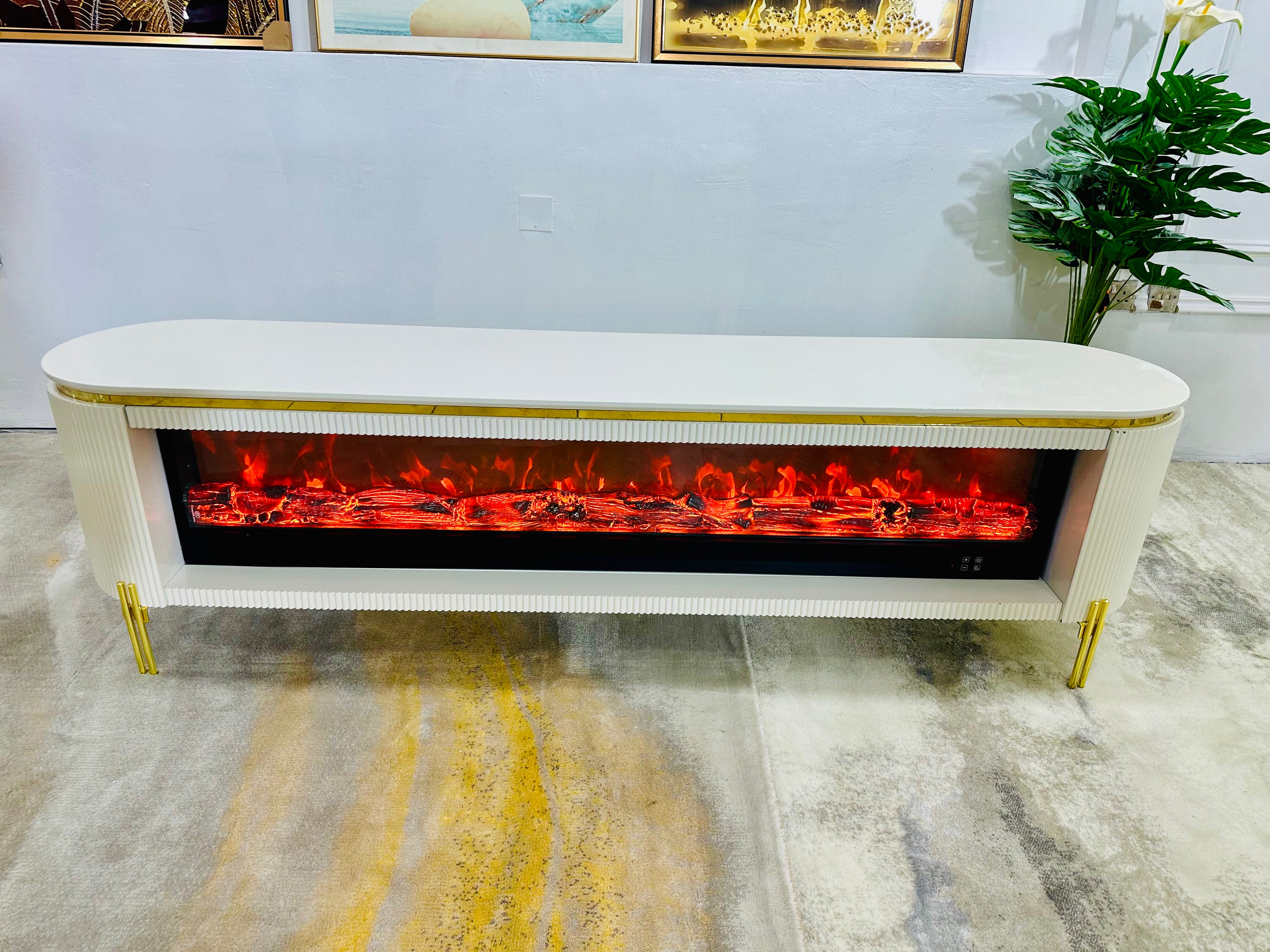 Modern Fireplace TV Stand