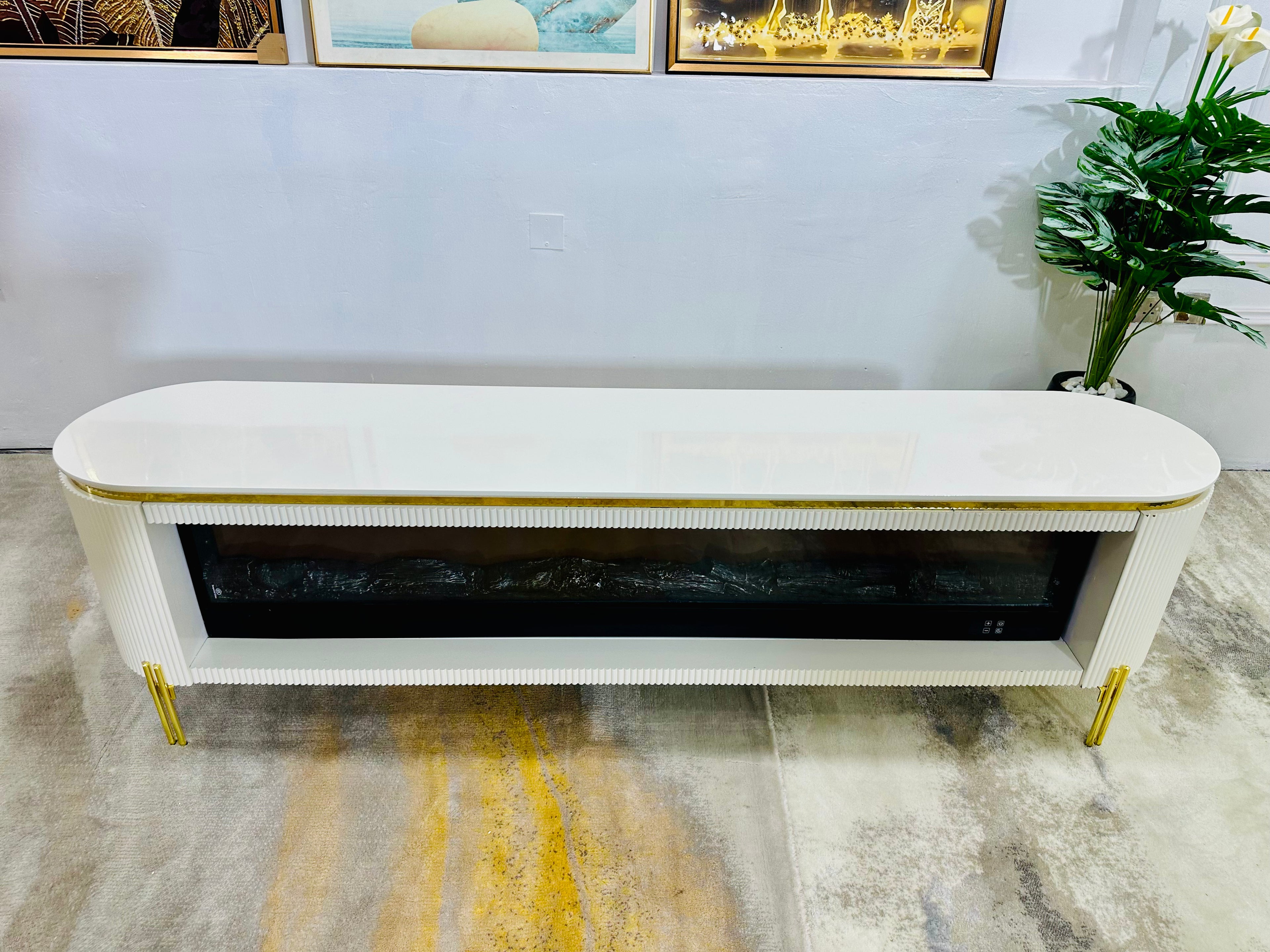 Modern Fireplace TV Stand