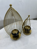 Modern Gold Tealight Holder Set