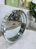 Title: Modern Silver Round Mirror