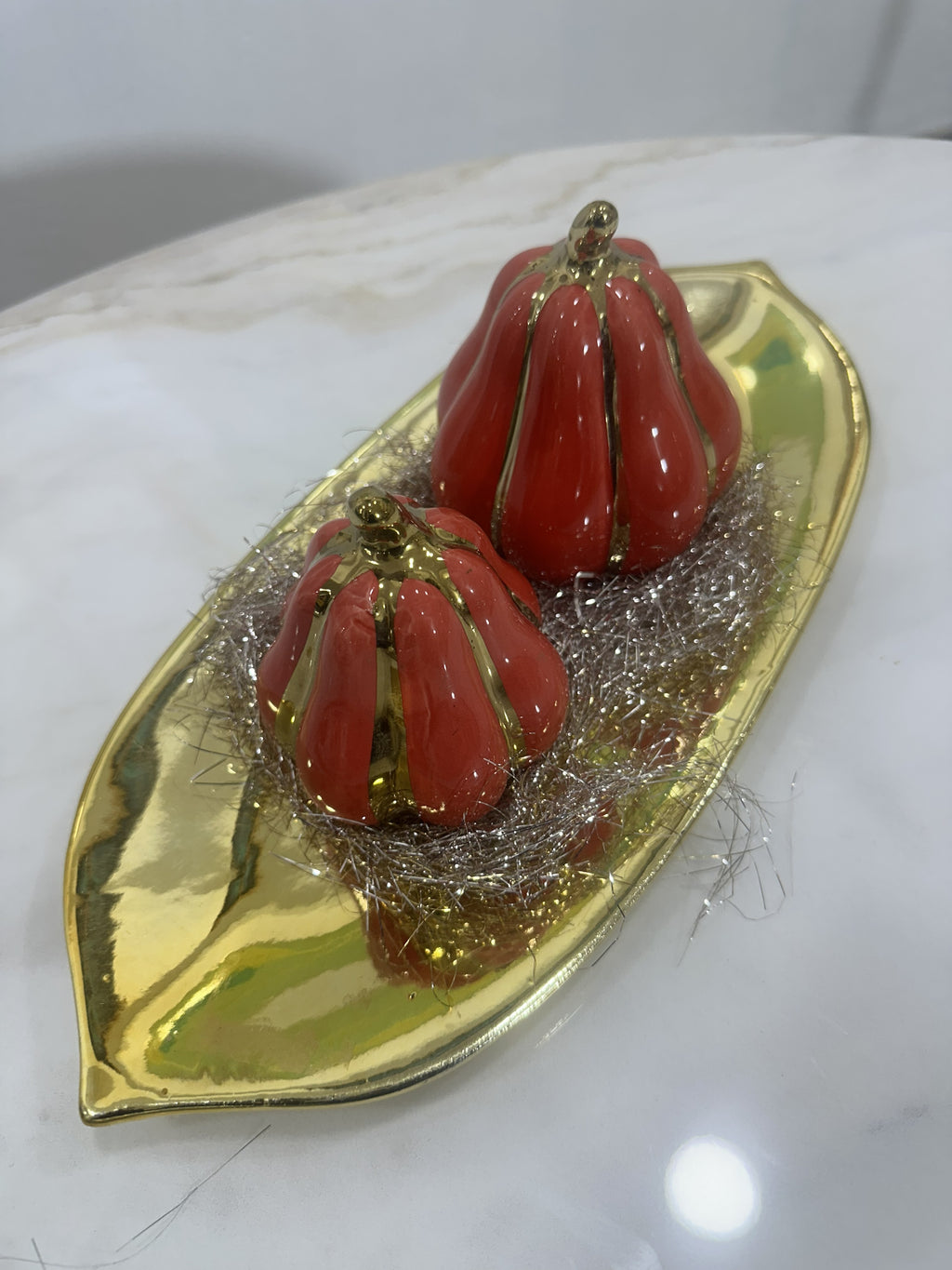 Decorative Pumpkin Tray Set